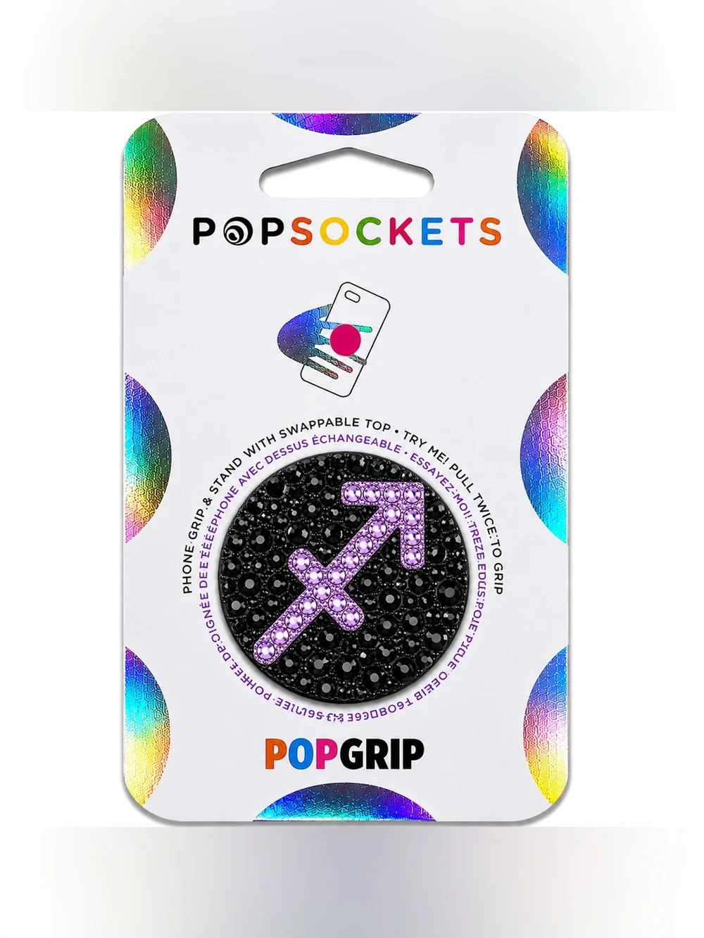 Luxe Crystal Sagittarius ♐️ Theme Diamonds PopSocket Phone Holder Grip New
